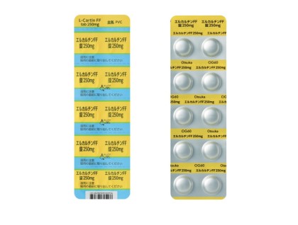 L-Cartin FF tablets 250 mg for carnitine deficiency (levocarnitine, L-Carnitine)