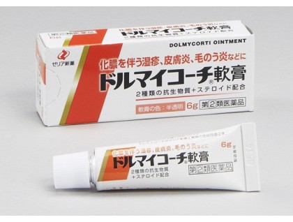 Dolmycorti ointment (topical antibiotic, corticosteroid)