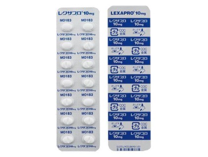 Lexapro tablets 10 mg for depression and anxiety (Cipralex, escitalopram, antidepressant)
