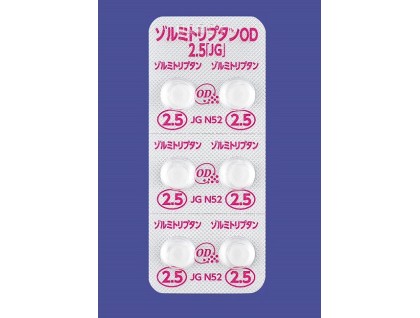Zolmitriptan OD Tablets 2.5 mg for treatment of migraine attacks (triptan, headache, Zomig)