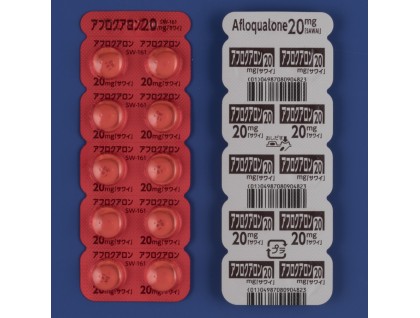 Afloqualone tablets 20 mg for neck-shoulder-arm syndrome, low back pain and spastic paralysis