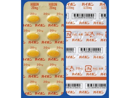 Hibon tablets 20 mg for hypercholesterolemia and vitamin B2 deficiency (riboflavin butyrate, cheilitis, angular cheilitis)